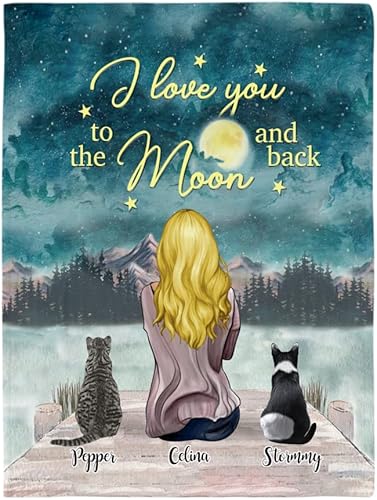 Gossby Manta personalizada de vellón de gatos, regalo personalizado para mamá de gato con diseño, nombre, raza de gato, cumpleaños, día de la madre,