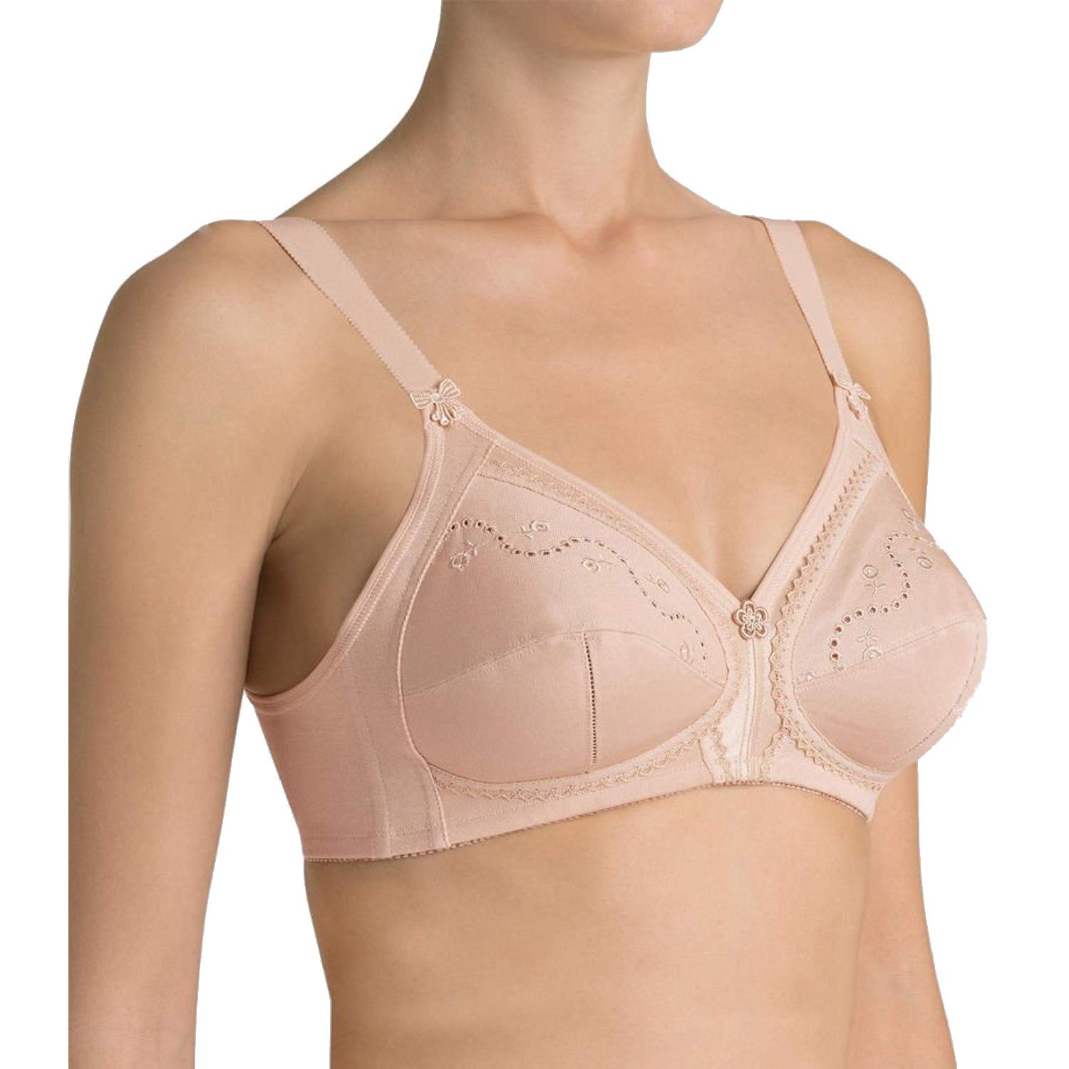 Triumph Women's Doreen + Cotton 01 N Wireless Bra Not Applicable, Beige (Skin 0026), 38D (Manufacturer Size: 85D)