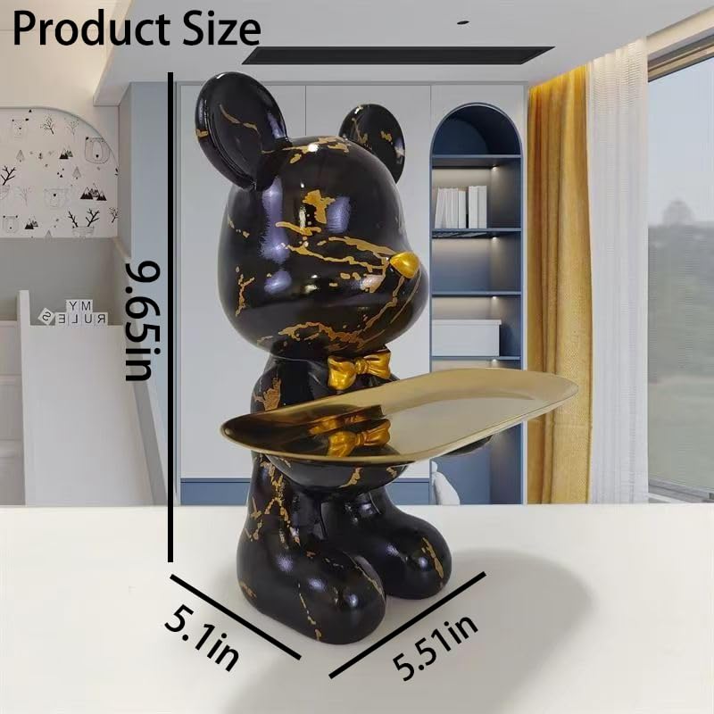 Estatua de oso en resina para decoración miniatura 2