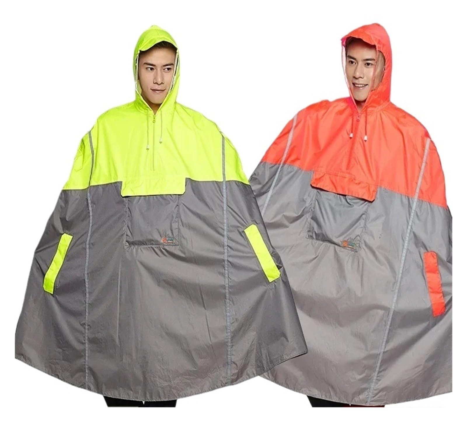 Ponchos de pluie imperméables pour adultes - Pour femme et homme - Poncho d'extérieur réfléchissant