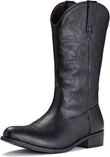 Cowboy Boots For Men Western Boot Durable Classic Embroidered Snip Toe Boots