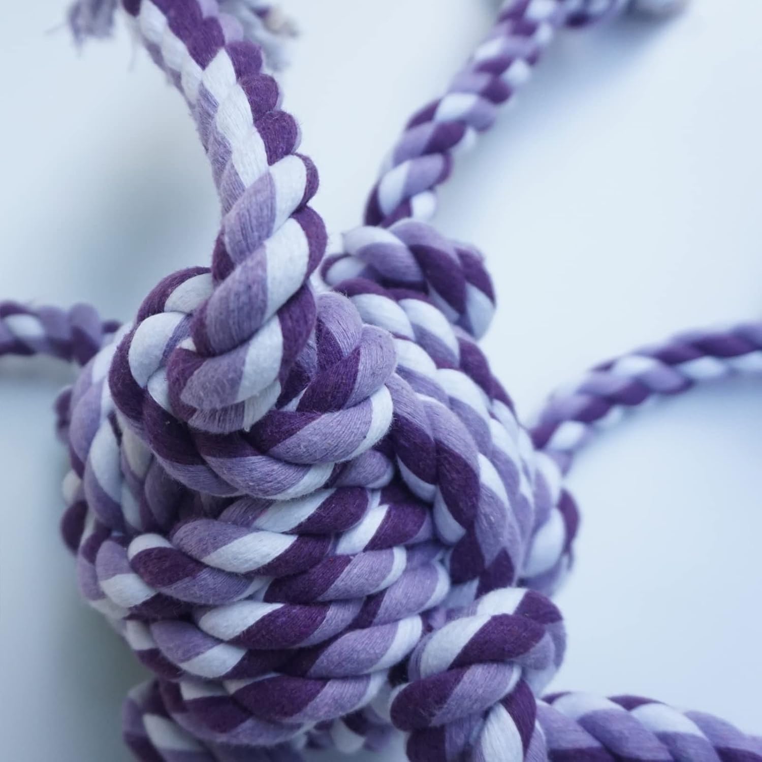 Meow&Woof Interactive Rope Toys for Aggressive Chewers - 1.7lbs Indestructible Ropes with 7 Knots for Large Dogs, Tug of War Teeth Cleaning Enrichment for Medium Breeds-Blue