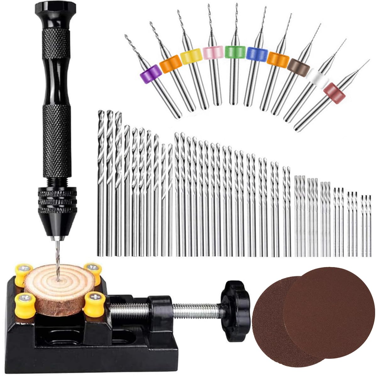 Serplex® 62Pcs Pin Vise Hand Drill Set - Includes 48 Micro Twist Drill Bits (0.3-3.0mm) & 10 PCB Mini Drill Bits for Resin, Plastic, Wood & Jewelry Making, Ergonomic, Durable & Precise Rotary Tool (B0CQ2TV3H9) Amazon Price History, Amazon Price Tracker