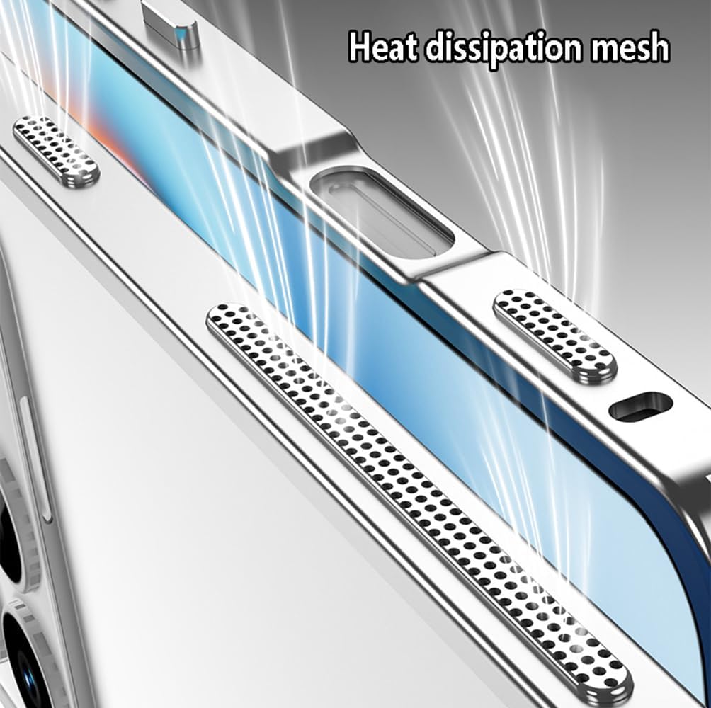 for Honor Win and Win RT Bumper Protection Case, Aviation Aluminum Alloy Frame Shockproof, No Back Cover Design Heat Dissipation Specialized for E-Sports Gaming Phones (Silver)