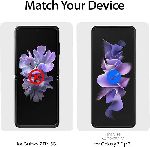 Miniatura 6 de DOME GLASS Whitestone GEN - Protector de pantalla para Samsung Galaxy Z Flip 3 (2021), protector de pantalla de película de PET transparente HD