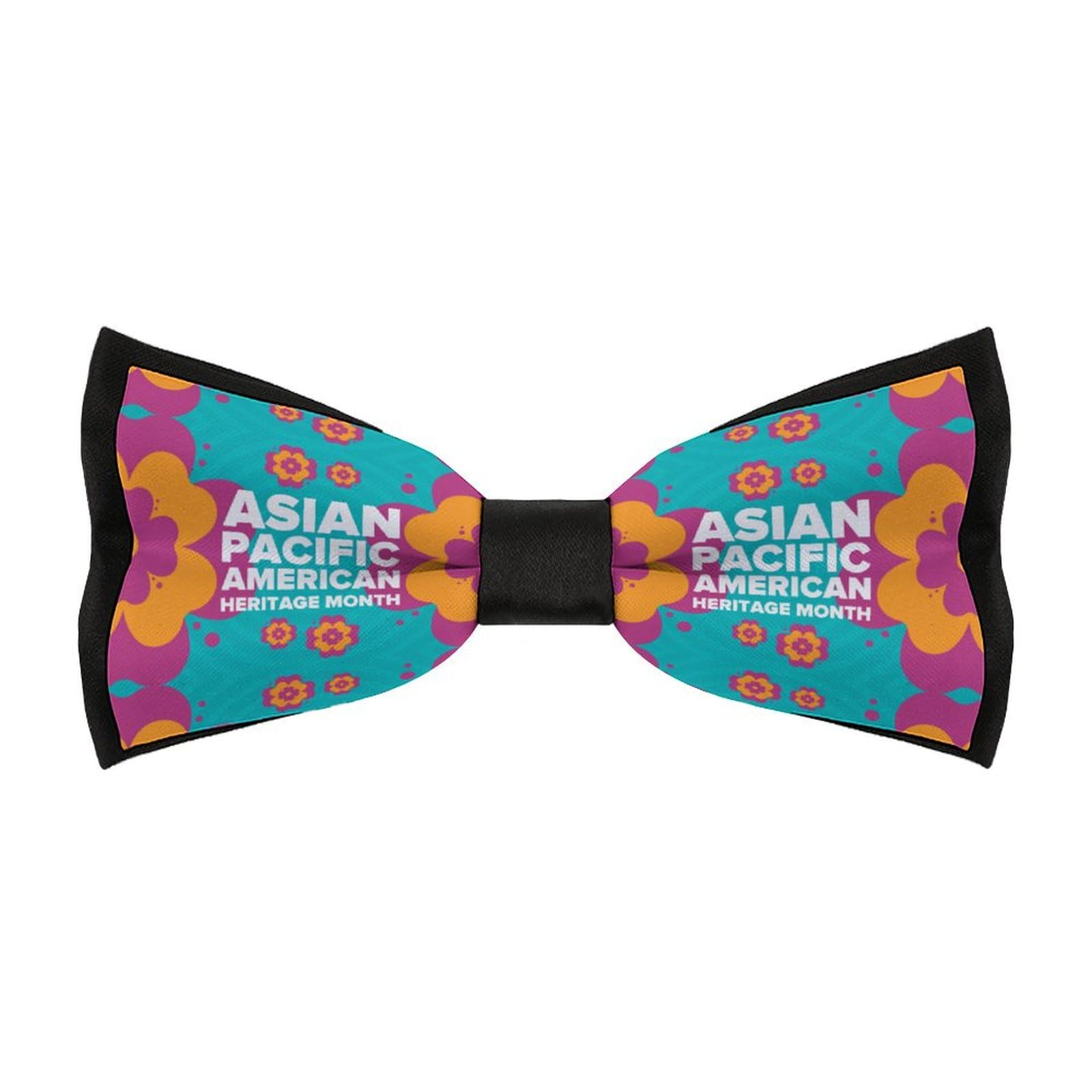 JYYAU Asian American And Pacific Islander Heritage Month Bow Tie Adjustable Necktie For Men Business Fashion Pre-tied Tie Neckwear Novelty Accessory For Weddings Party Festival