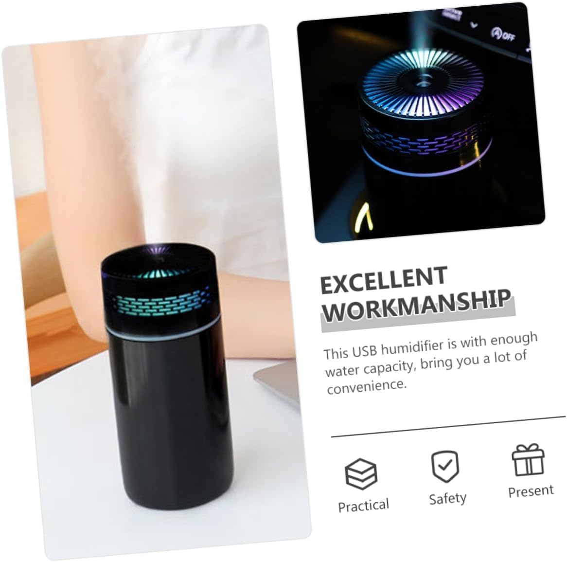 Nawilżacz stacjonarny 4 szt. Nawilżacz USB Cichy pulpit Sypialnia Essentials Elektroniczny oryginalny dyfuzor dla dzieci