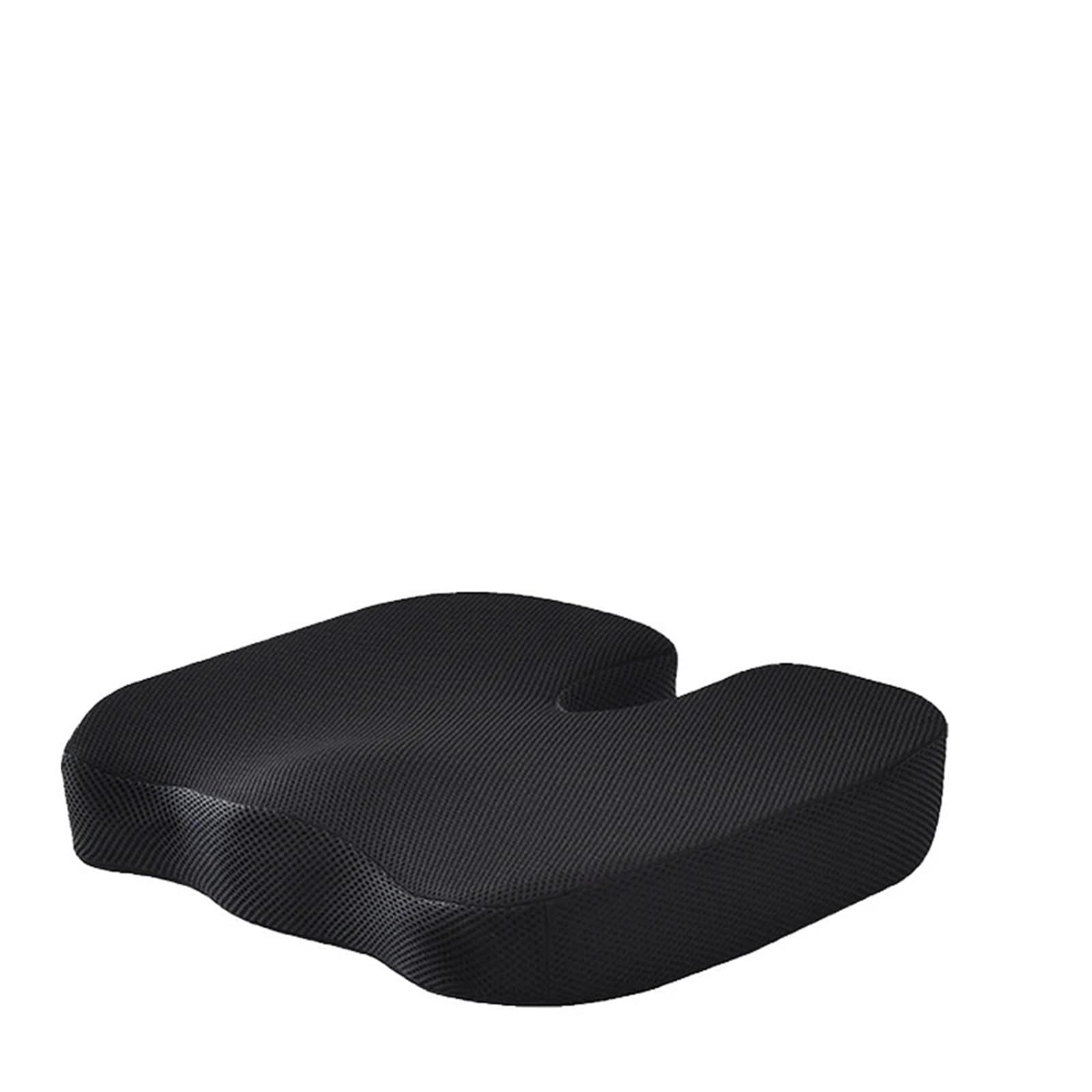 XCFTYRU Office chair cushion， Gel Orthopedic Memory Cushion Foam U Coccyx Travel Seat(3d Mesh black,Memory Foam)