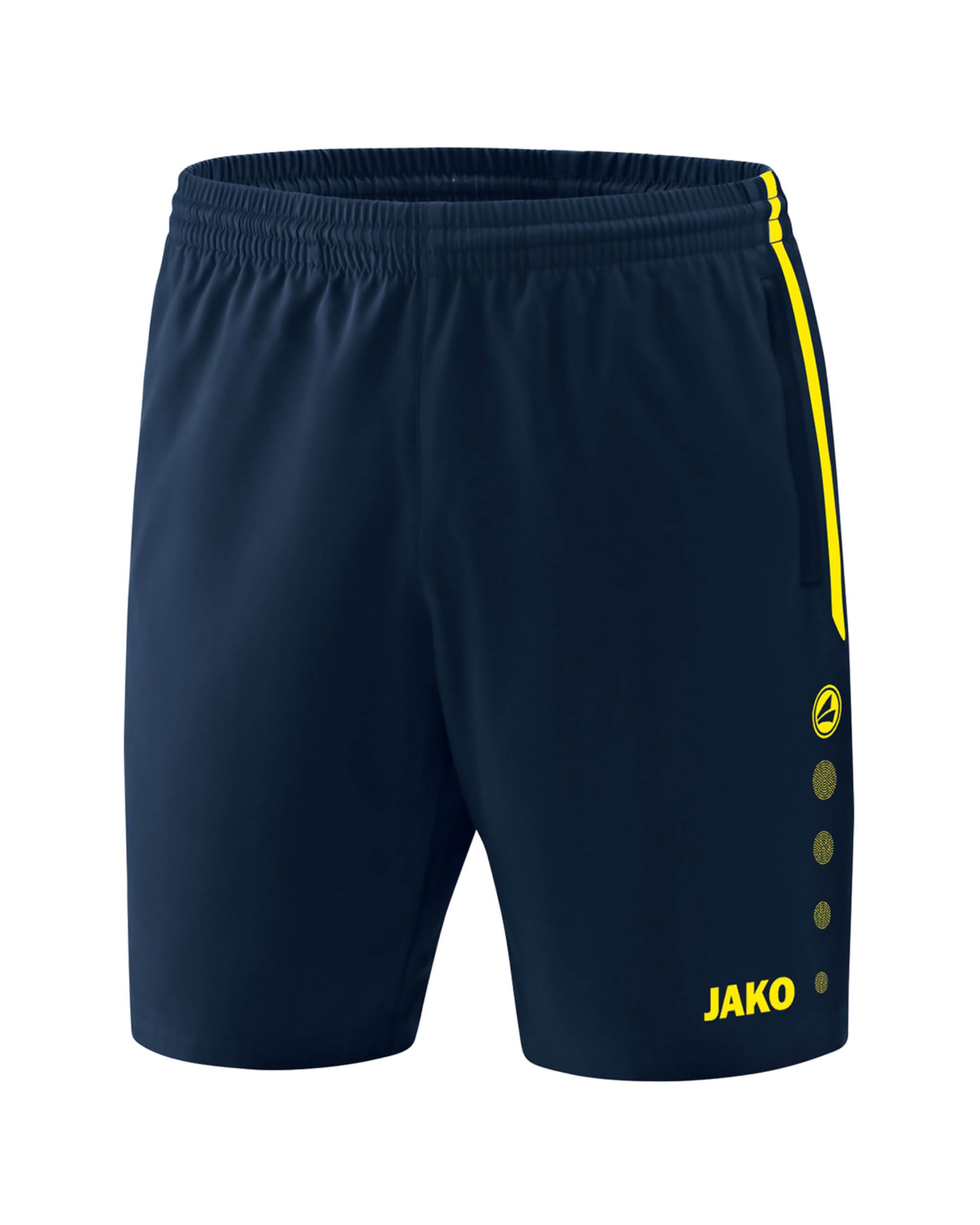 JAKO Kinder Shorts Competition 2.0, Marine/Neongelb, 152