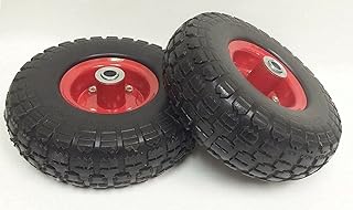 10 Flat Free Solid Tire Wheel 4.1/3.5-4 for Lawn Farm Cart Dolly Handtruck(2 Pack), Supplied by LITYPEND and Shipped from the USA.
