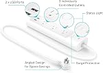 Kasa Smart Plug Power Strip by TP-Link (KP303) - Surge Protector with 3 Smart Outlets and 2 USB Ports, Works with Alexa Echo and Google Home, 2.4 Ghz Wifi Required, No Hub Required