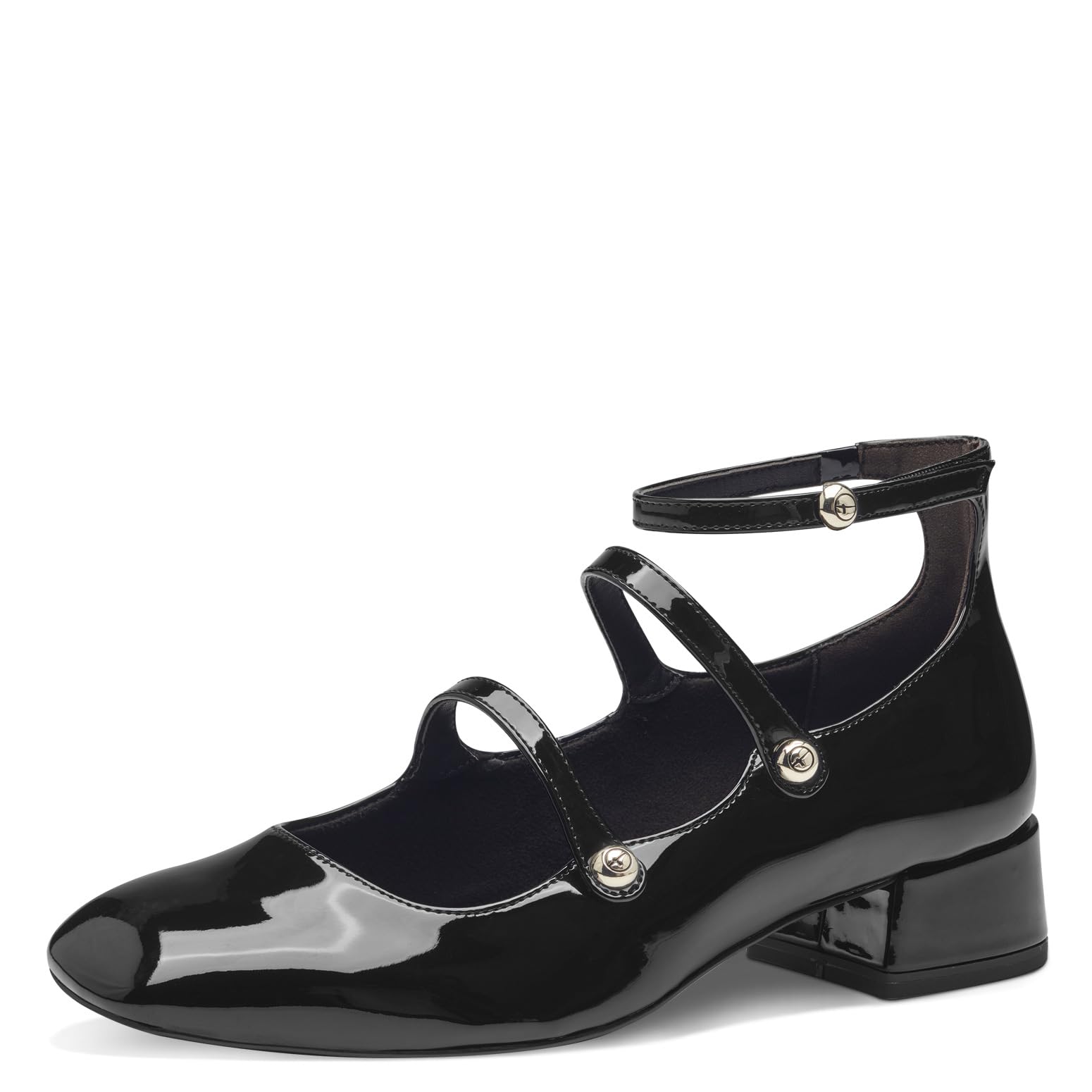 Tamaris Damen Pumps mit Riemchen Vegan Blockabsatz