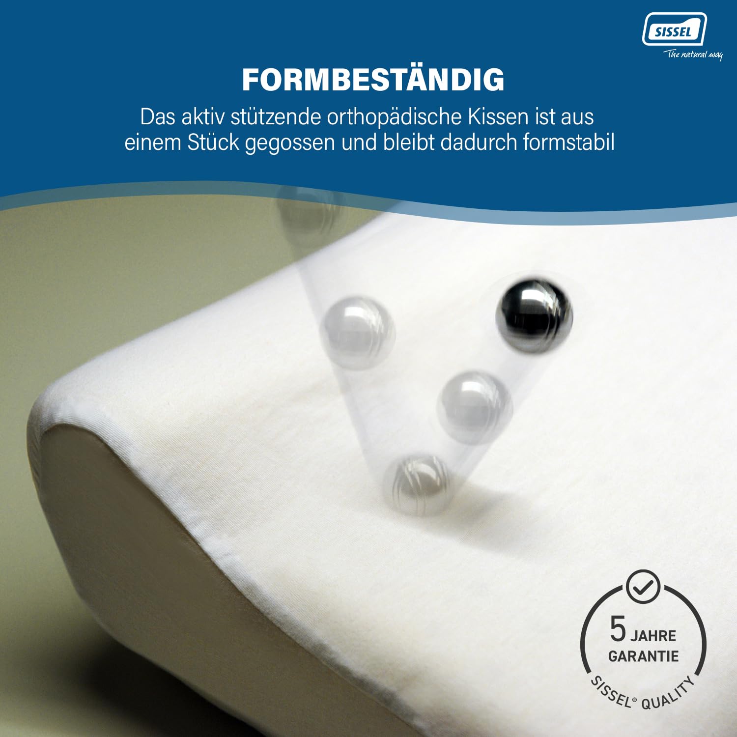 SISSEL Classic, Orthopädisches Nackenkissen Inkl. Veloursbezug