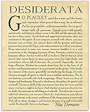 Wallbuddy Desiderata Poem Desiderata Print Desiderata Poster Poetry Wall Art Graduation Gift Graduation Poem Student Poem Gift by Max Erhmann 1927 (8.3 x 11.7 (A4), Parchment)