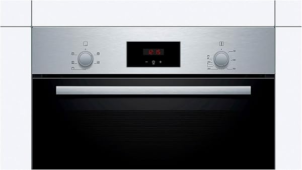 Bosch Serie 2 HHF113BR0B Stainless Steel Single Electric Oven with A Energy Efficiency, 66 Litre Capacity, Electronic Clock Timer And Enamel Interior - 4