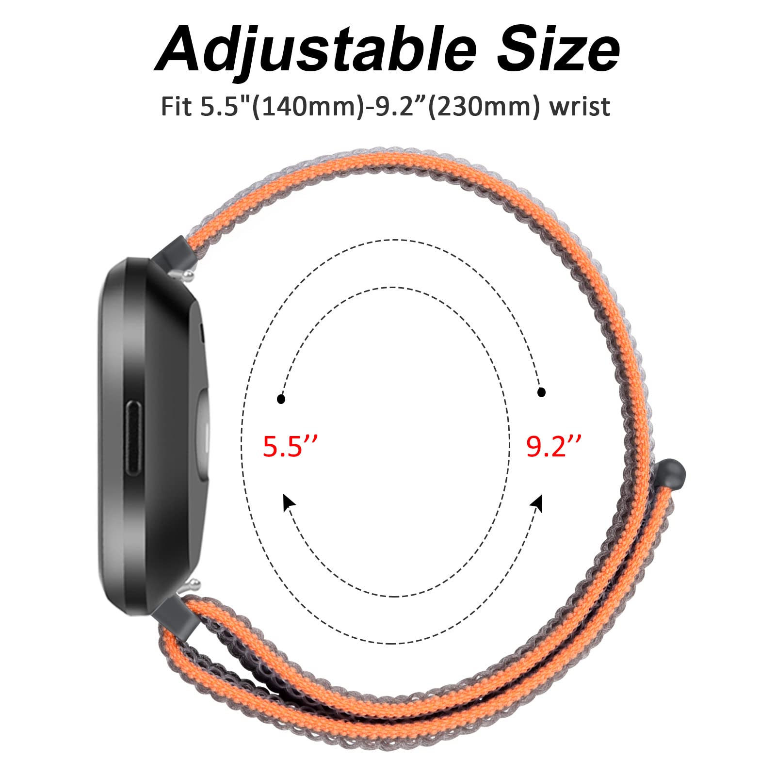 KUWAI Geflochtenes Nylon-Armband Für Amazfit T-Rex 3 – Elastisch, Verstellbarer Metallverschluss, 27 Mm