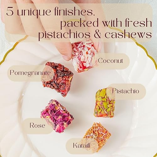 Miniatura 2 de Zaitoune Delicias turcas de primera calidad, hechas con crema de pistacho, dulce agrio, exquisitas barras de Baklava de confitería, hechas a mano de