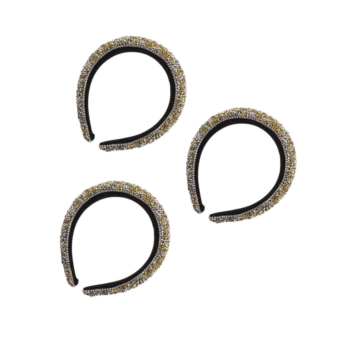 FRCOLOR 3 Pezzi Di Fascia Per Con Strass Alla Moda Accessorio Per Ragazza Fascia Per Per Uso Quotidiano Fascia Per Alla Moda Cerchio Decorativo Per