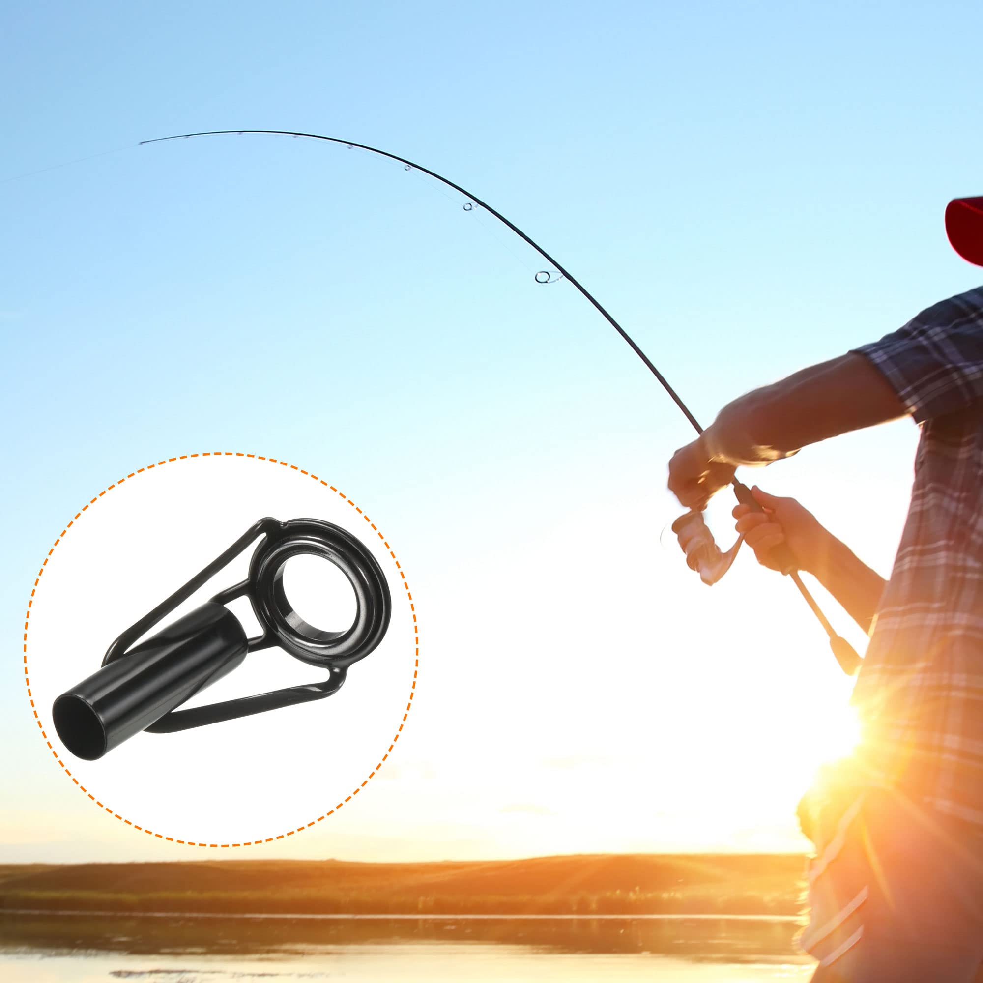 PATIKIL 3.2mm Diametro Tubo Kit Riparazione Punte Canna Pesca PATIKIL 3.2mm Diametro Tubo Kit Riparazione Punte Canna Pesca
