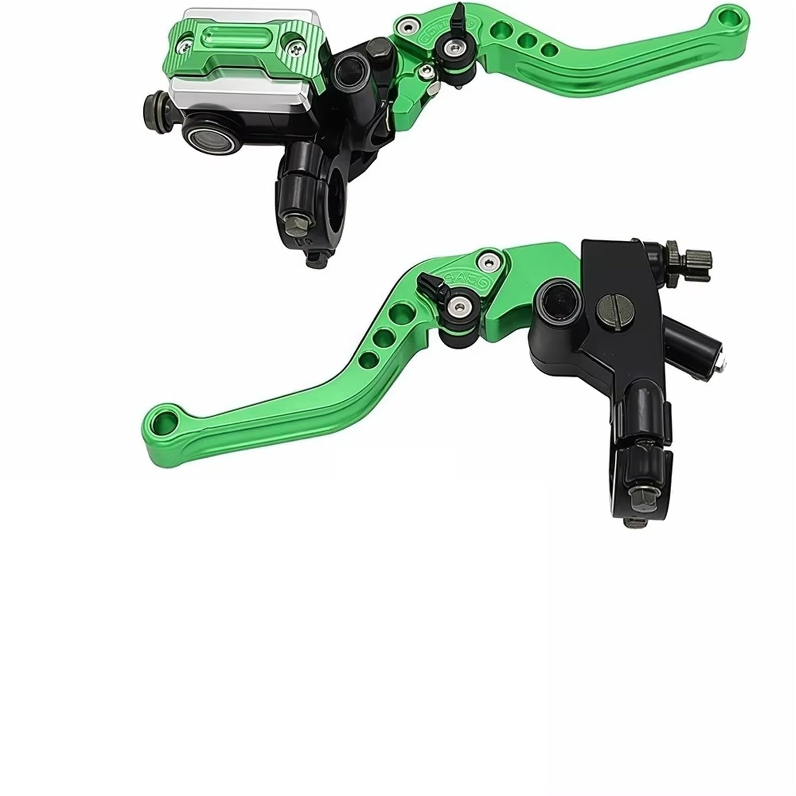 BeiZhengbhD Clutch Lever Handlebar for Hydraulic Brake Clutch Lever Kit with 7/8" Throttle Grip 22mm Master Cylinder Motorcycle Handlebars Conversion Accessories(Green)