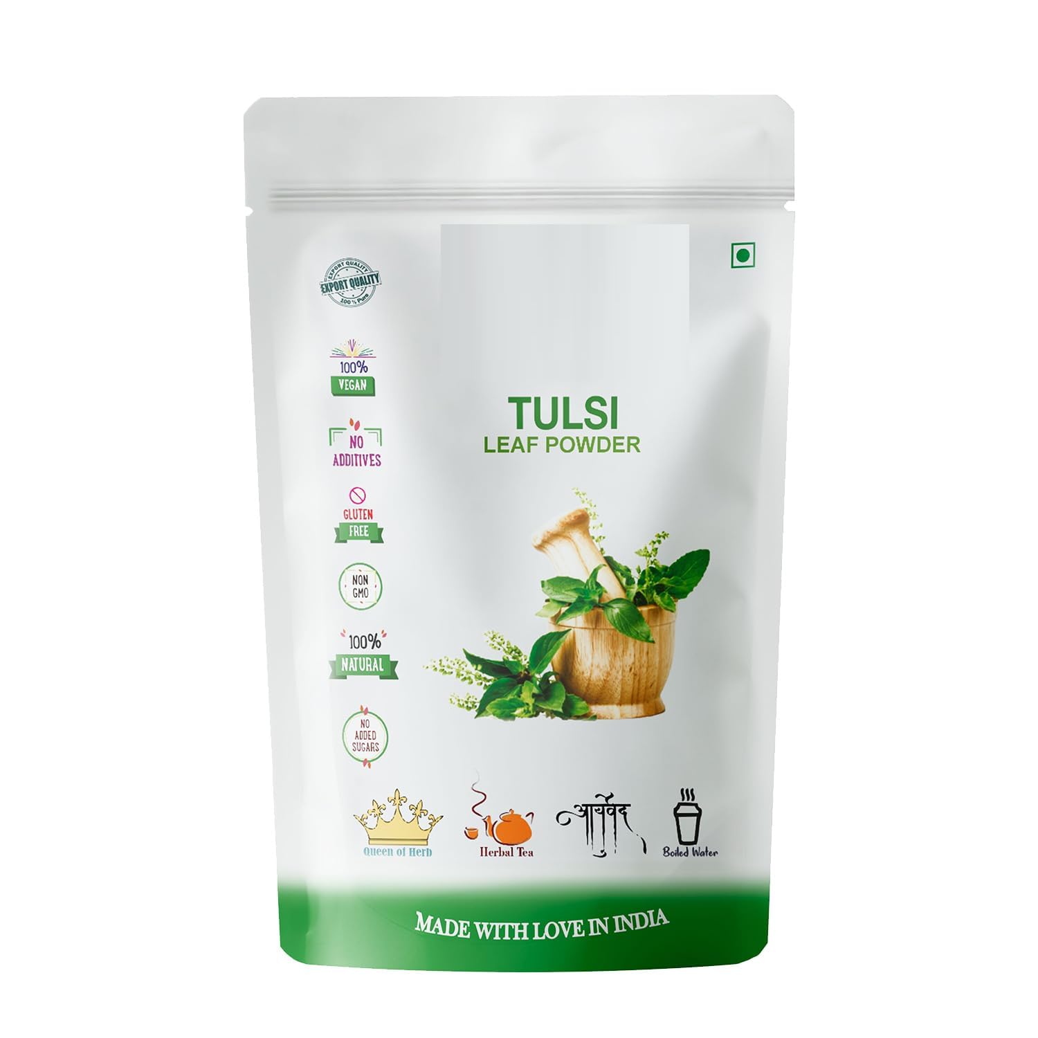 Proszek z liści Tulsi / liść bazylii świętej w proszku - 100 g