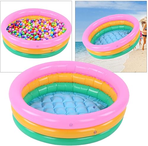 Miniatura 4 de Astibym Piscina para niños, encantadora piscina para bebés, piscina para niños, lavabo para bebé, colorida, resistente y duradera, cómoda de usar