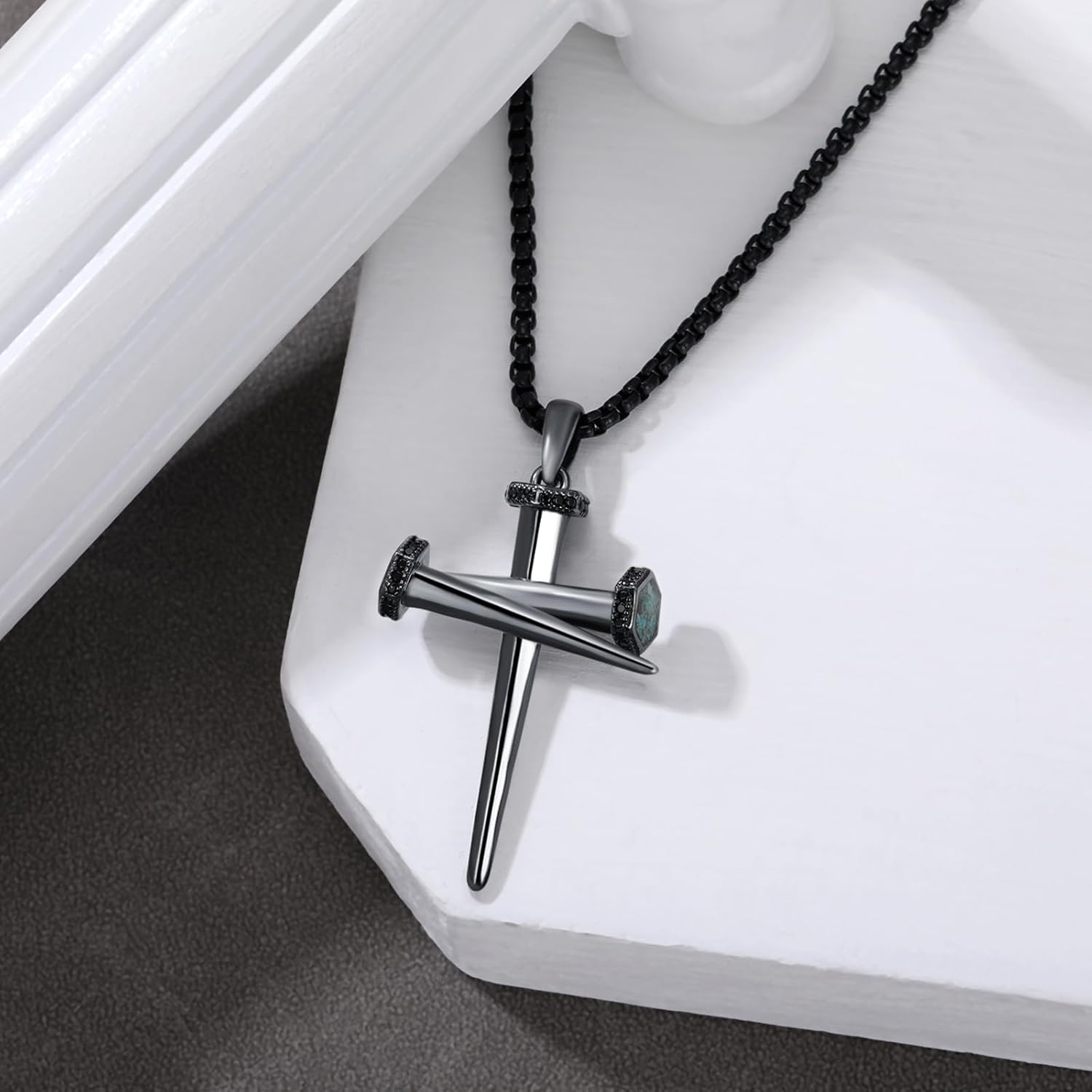 TwoAnts 925 Sterling Silver Religious Cross Pendant Necklace Jewelry Gifts for Men Women - Image 3