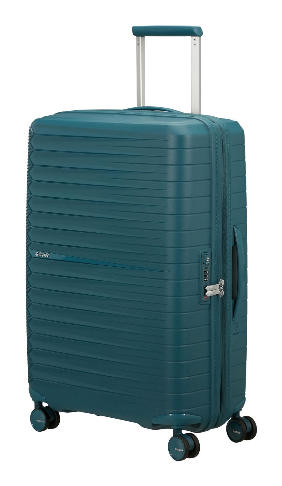 American Tourister carrello Fastforward Spinner 68/25 TSA EXP Trolley Totally Teal petrolio