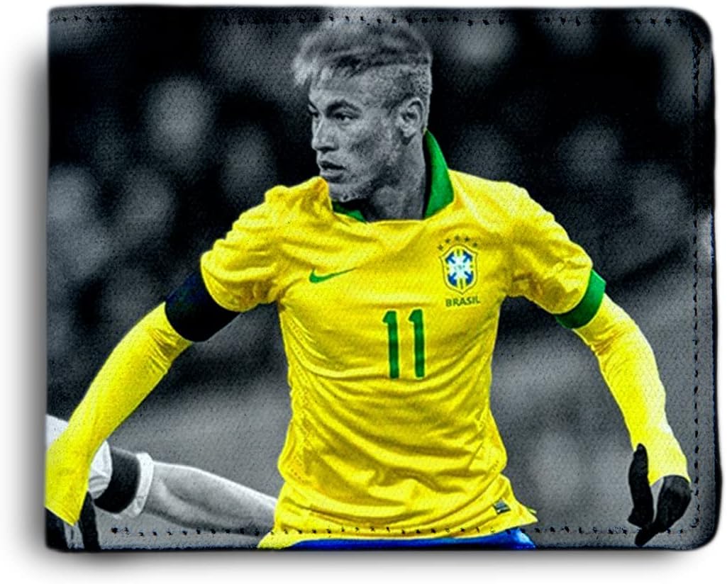 ShopMantra Cristiano Ronaldo CR7 Printed Pu Leather Wallet for Men's/Boy's, Neymar Jr., 11.5 cm x 2 cm x 9.5 cm, Casual