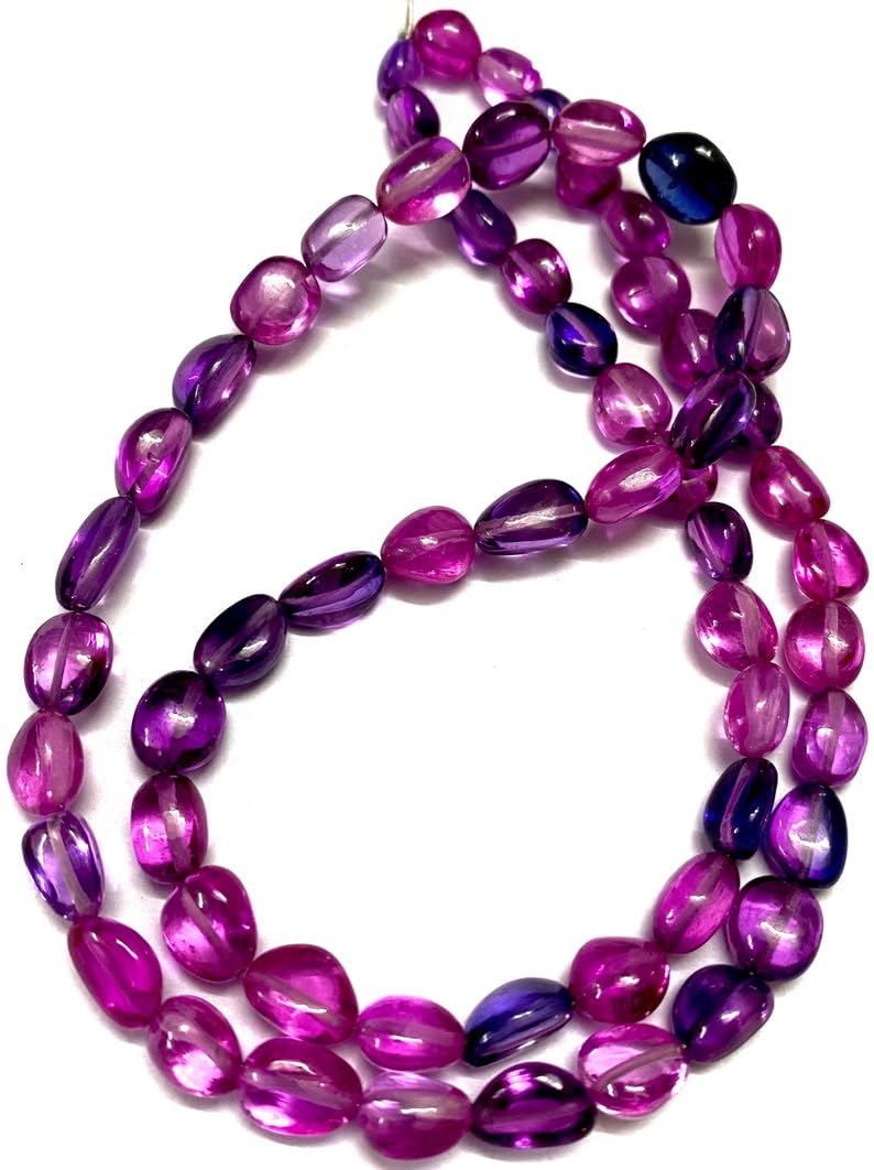 Perles en saphir naturel violet de 6-8 mm pour fabriquer votre bracelet bohème chic