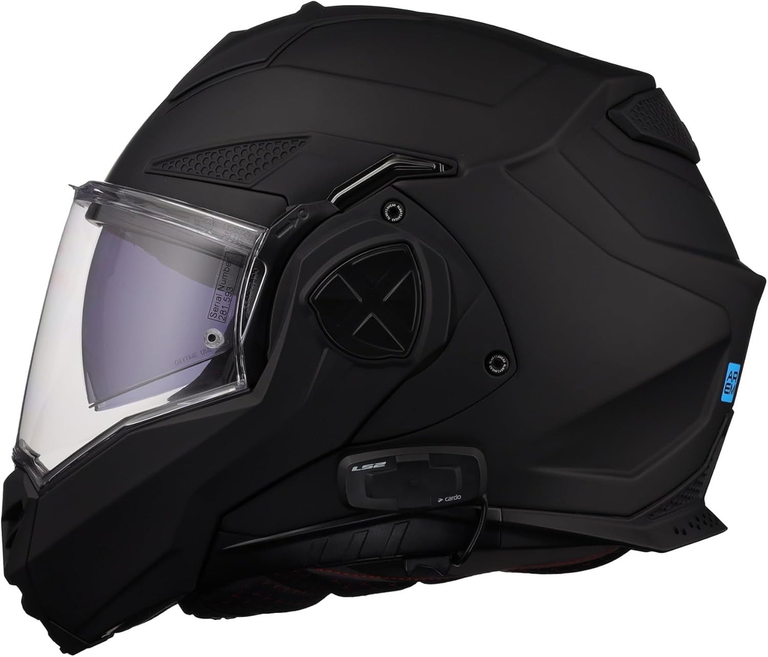 LS2 Helmets Advant X Modular Helmet with Integrated Cardo 4X Bluetooth
