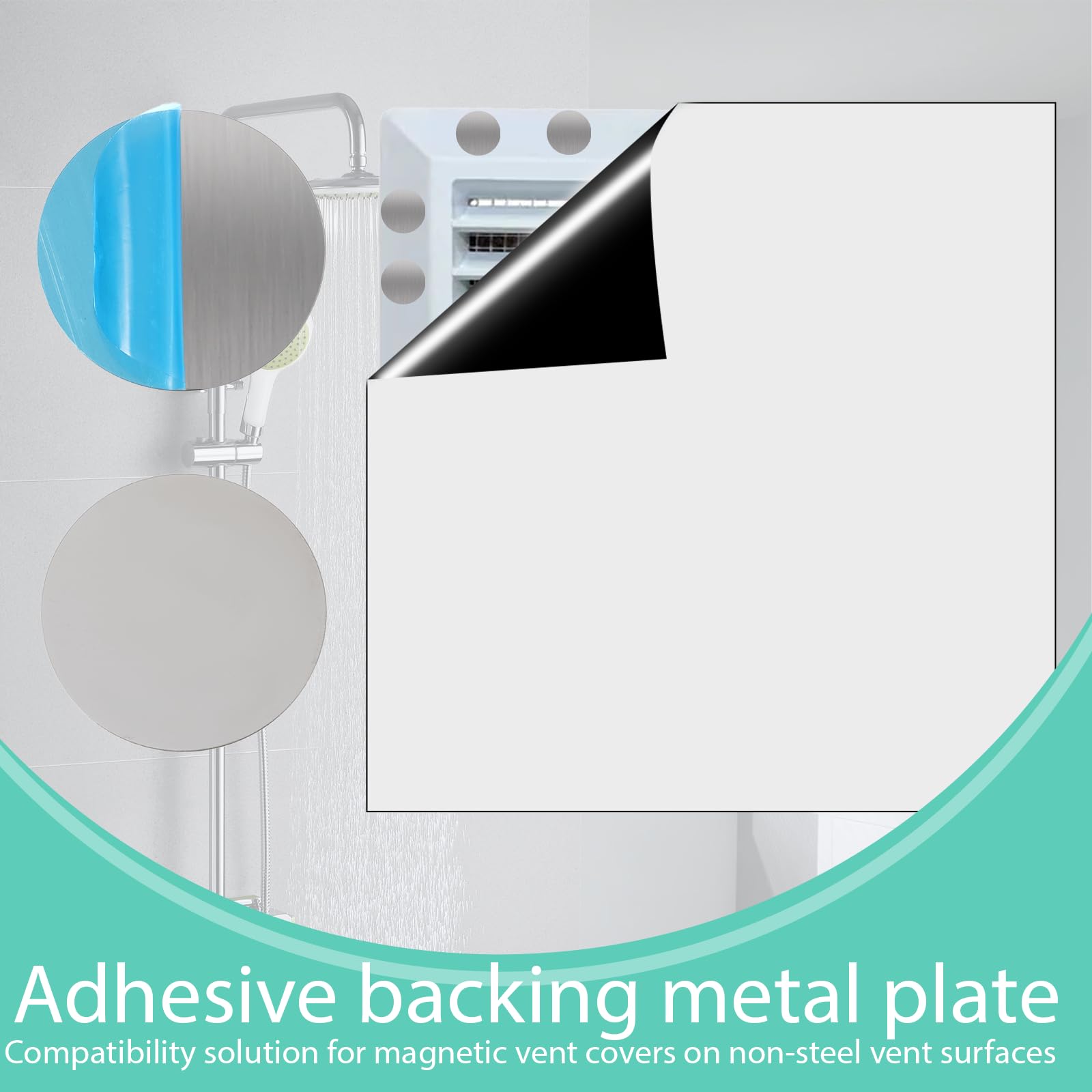 Zestaw metalowych płytek samoprzylepnych, 30 mm, metalowa płyta na magnesy, prostokątna, metalowa płyta z folią samoprzylepną, cienkie metalowe podkładki do uchwytu na telefon komórkowy (12, 4 x