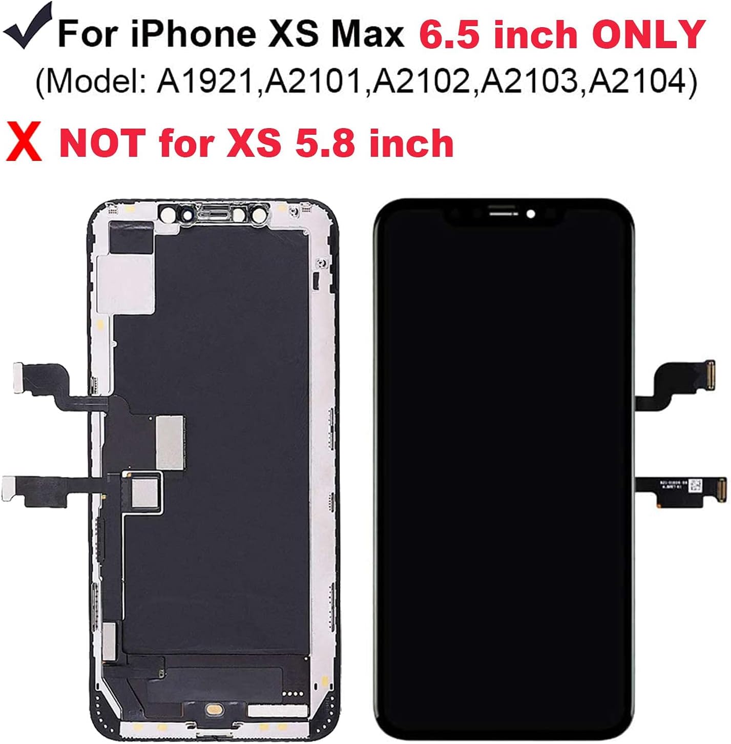 for iPhone Xs Max Screen Replacement 3D Touch Screen Display Digitizer Replacement Assembly Repair Kit with Complete Repair Tools and Screen Protector