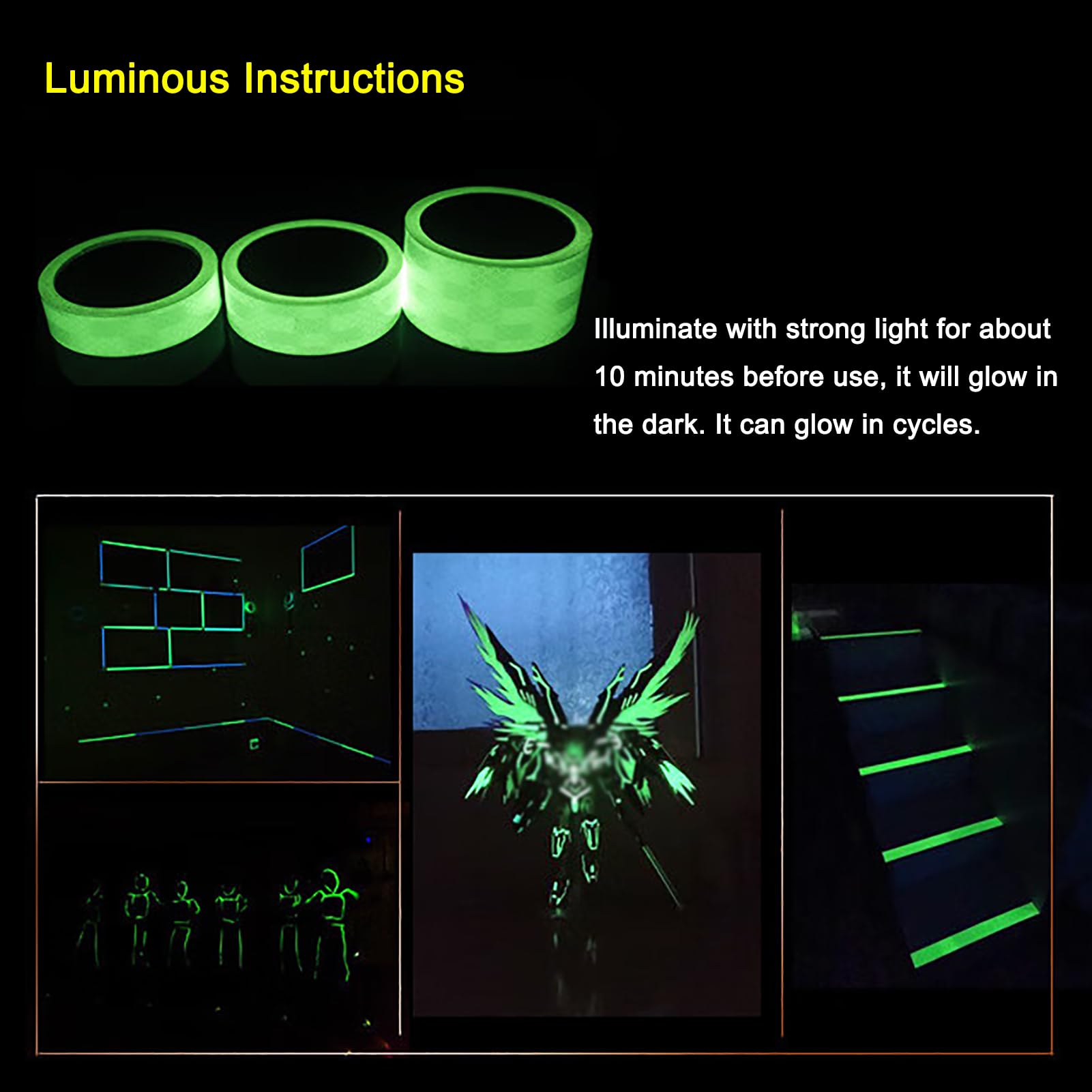Cinta Reflectante Adhesiva, Cinta Adhesiva Fluorescente Luminosa, Pegatinas Reflectantes Autoadhesiva, Impermeable Cintas de Advertencia de Seguridad Alta Visibilidad, Blanco,3cm*10m / 1.2" X 33ft