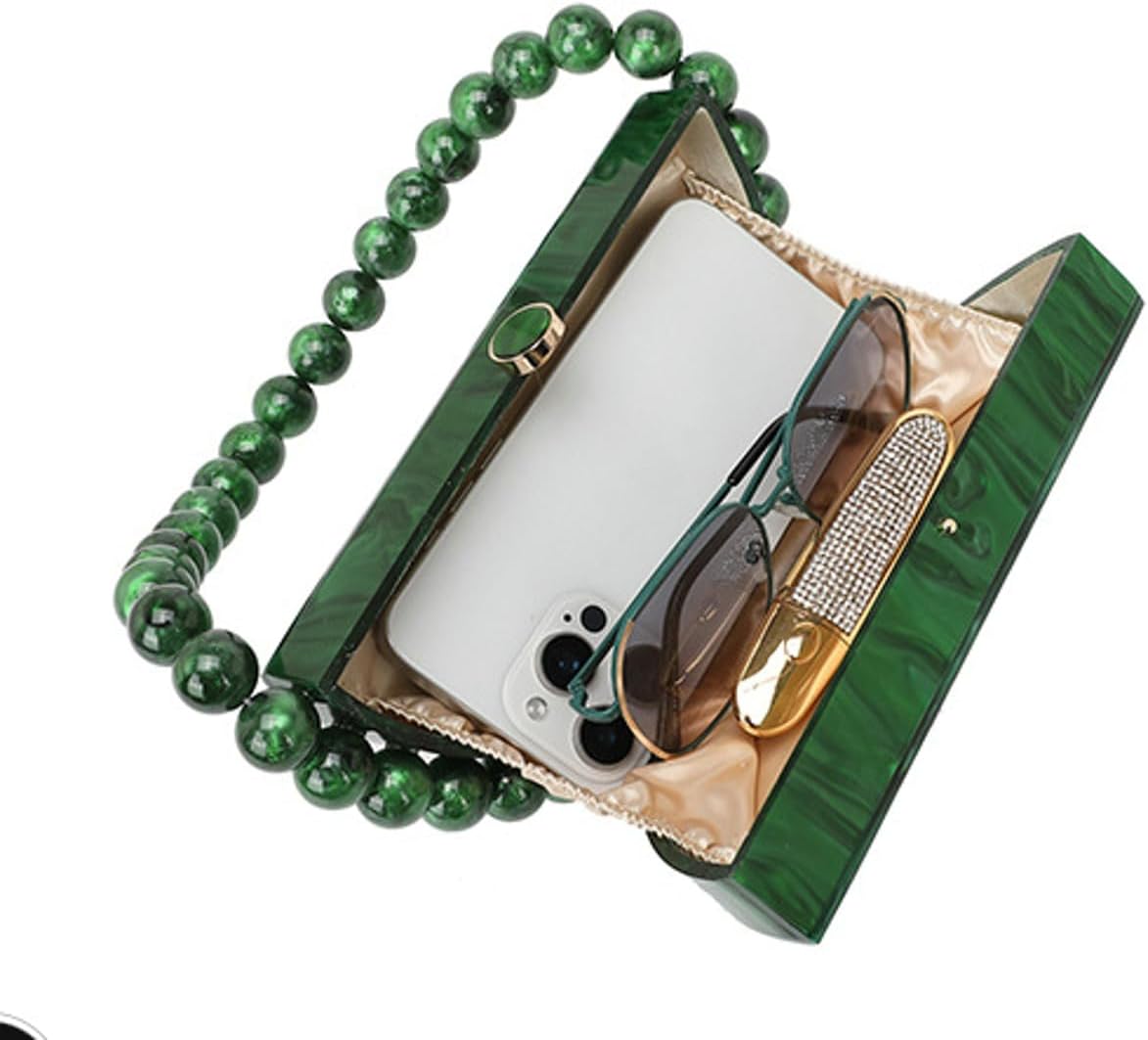 Acrylic Clutch Purses for Women Cute Bead Evening Handbag Chic Trendy Evening Clutch Bag for Party Prom Wedding 2025 - Image 4