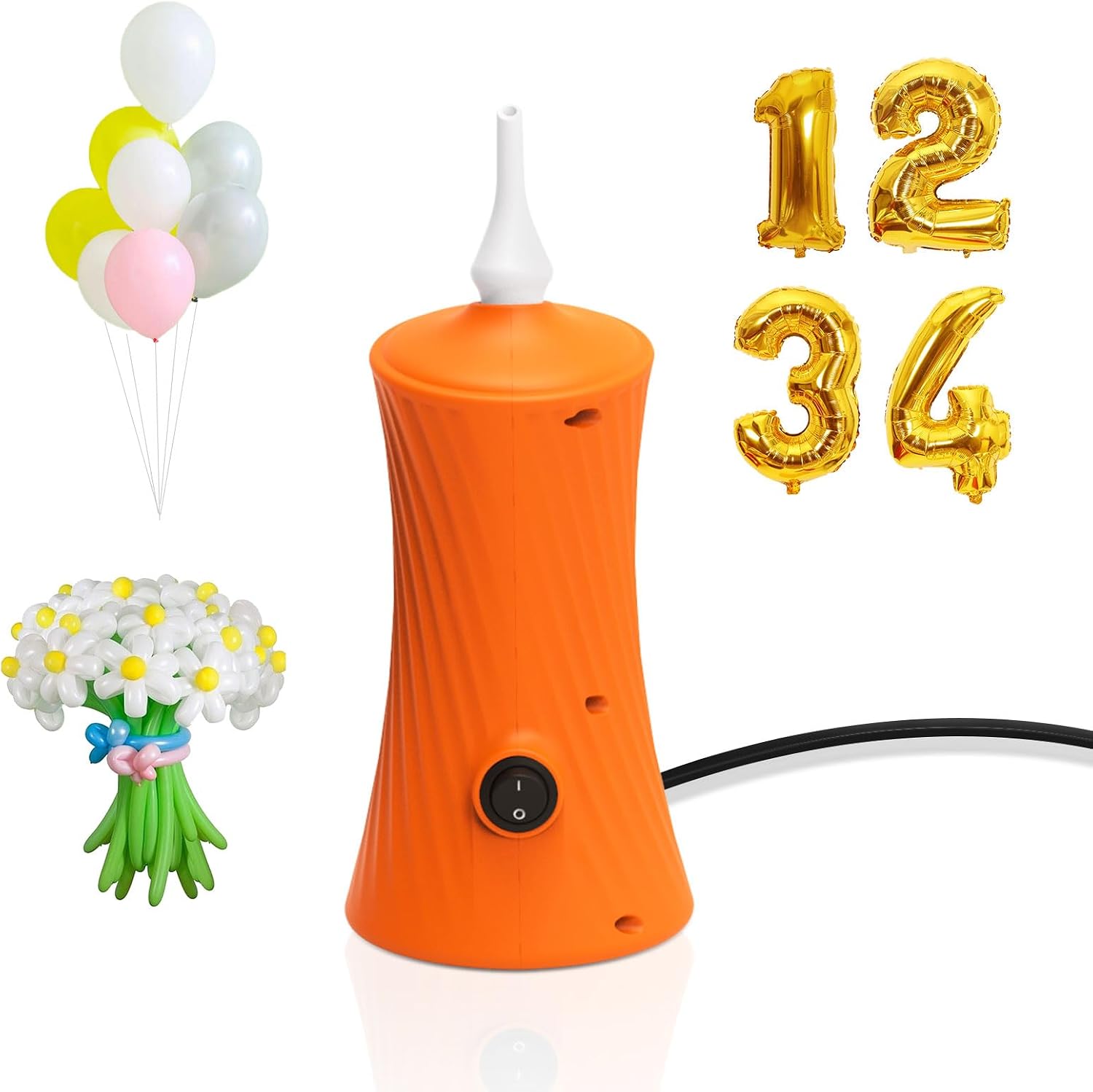 Bomba eléctrica para inflar globos largos