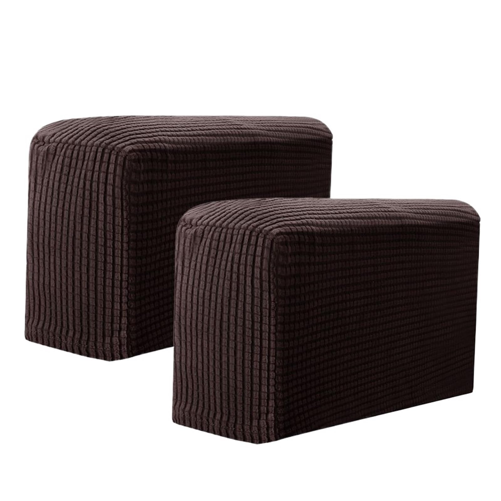 SFOIKVG Arm Covers 2PCS Removable Armrest Covers Furniture Stretchy Chair Sofa Couch Arm Protector for Sofa Chair(Dark coffee)