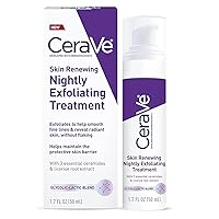 Vista 1 de CeraVe Tratamiento Nocturno Exfoliante Renovador de la Piel, Suero Antienvejecimiento con Mezcla 5% de Ácido Glicólico y Ácido Láctico, Corrector