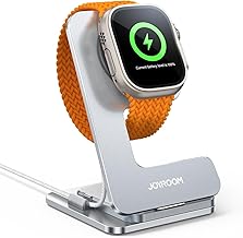JOYROOM Apple Watch S11 Charging Stations, Foldable Charging Dock Stand for Apple Watch Series 11/10/9/8/7/6/5/SE3/SE2/Ultra 3 38mm/40mm/41mm/42mm/44mm/45mm/1.8" 111 in/11.236 mm - Silver