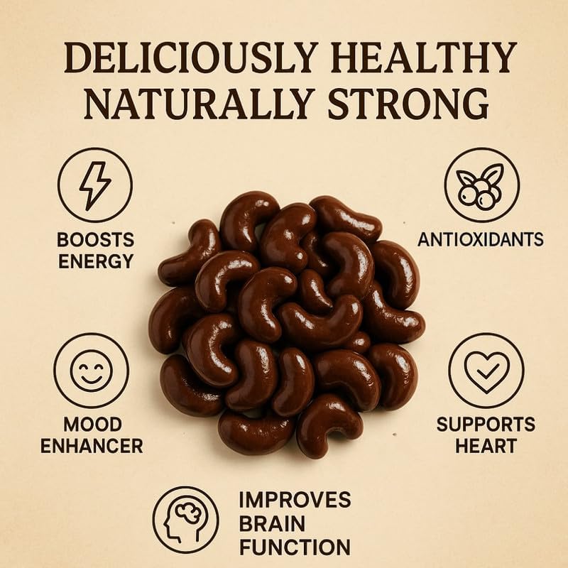 Image of Vbalaa Dark Chocolate Cashews 300gm | 100% Natural & Pure | No Added Preservatives, Colors & Artificial Flavours | Rich in Nutrition | Ideal for Snacking & Gifting
