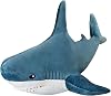 100cm Giant Shark Pillow Stuffed Animals Soft Shark Plush Body Pillow Décor, Perfect Chrismas Stress Relief Gifts for Kids Women