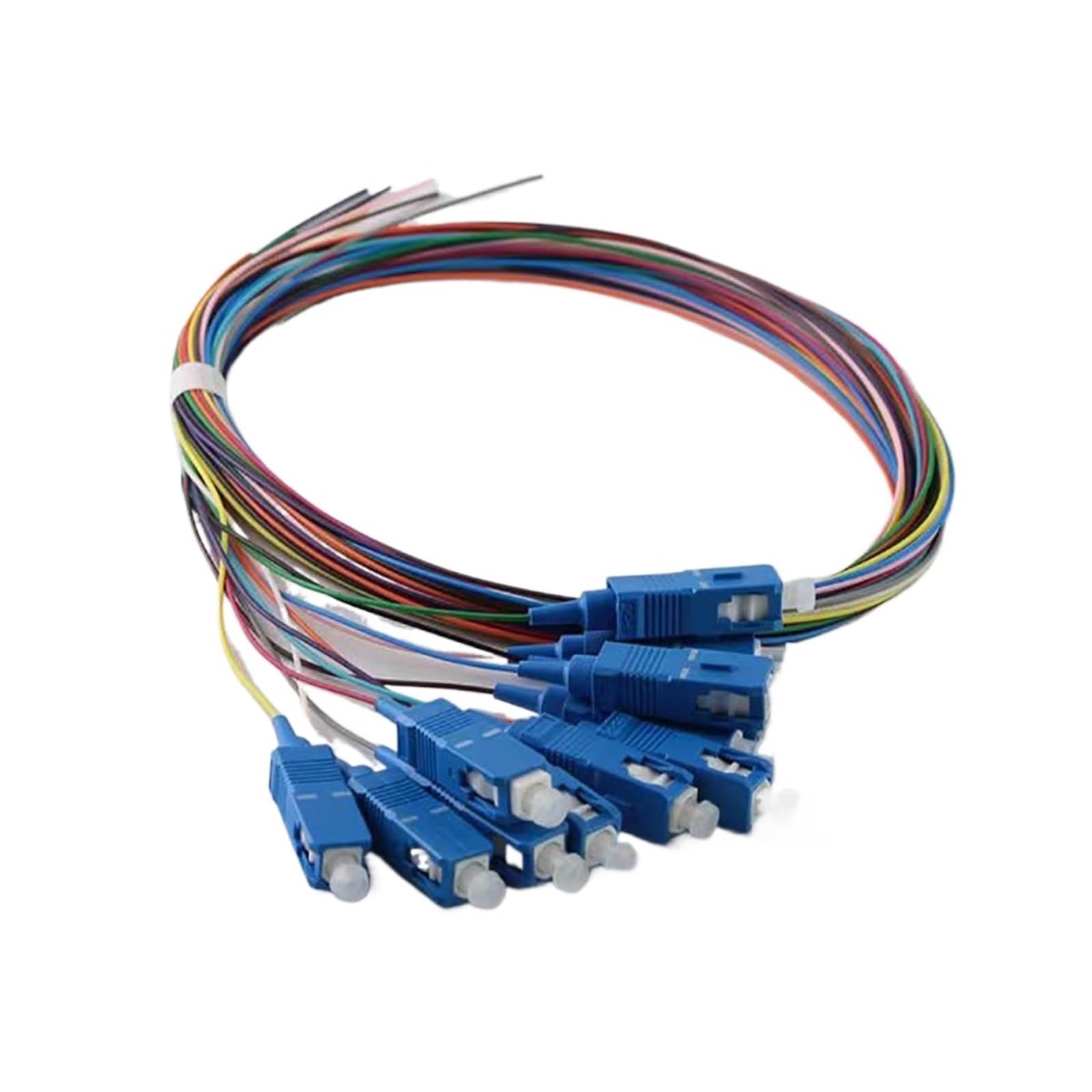 Cordon de raccordement fibre optique FTTH SC/UPC 12 couleurs 0,9 mm monomode 1,5 m