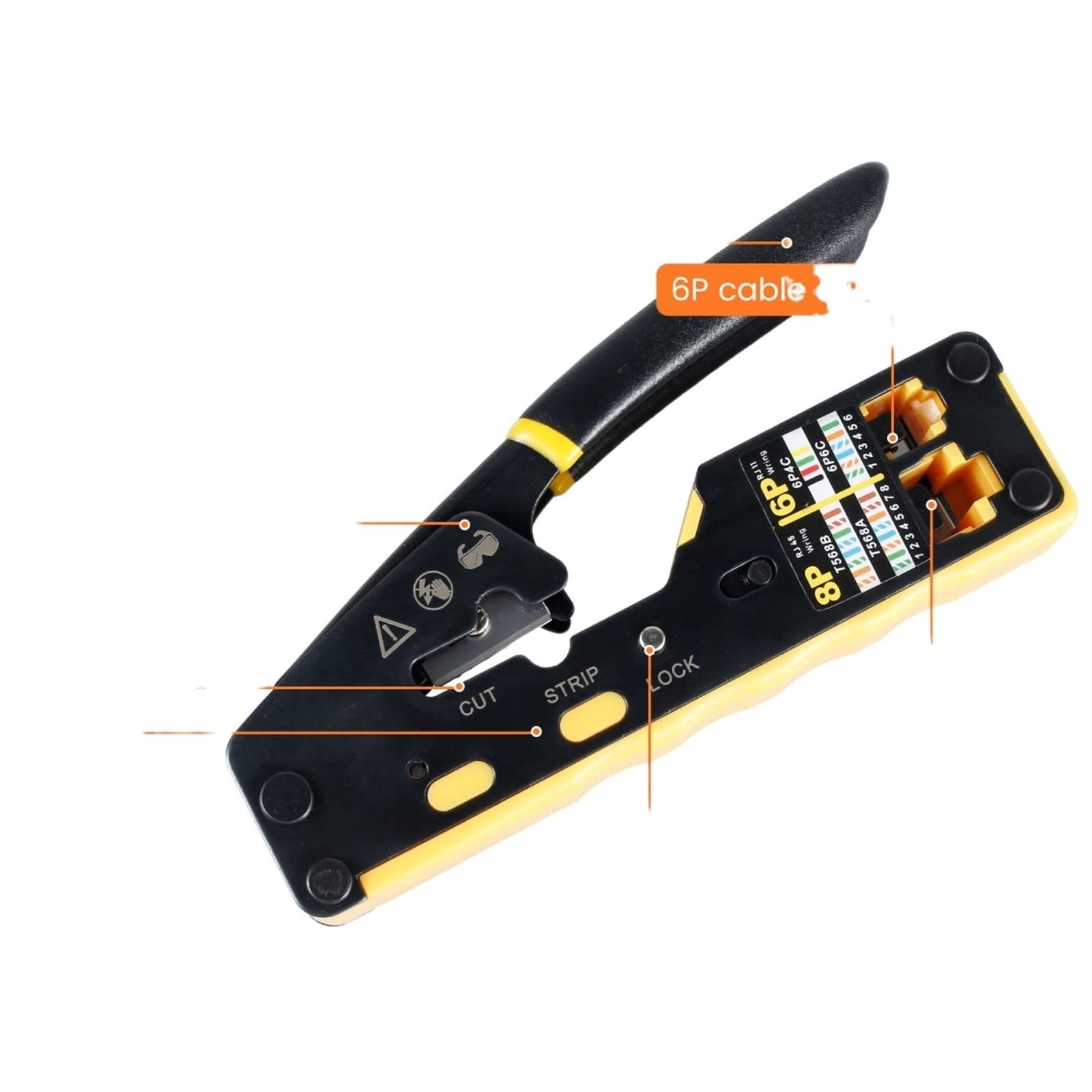 Outil de sertissage Outil de sertissage Outil de sertissage Direct Outil de sertissage de câble Ethernet réseau Kit d'outils de câblage Rapide Portable Pinces