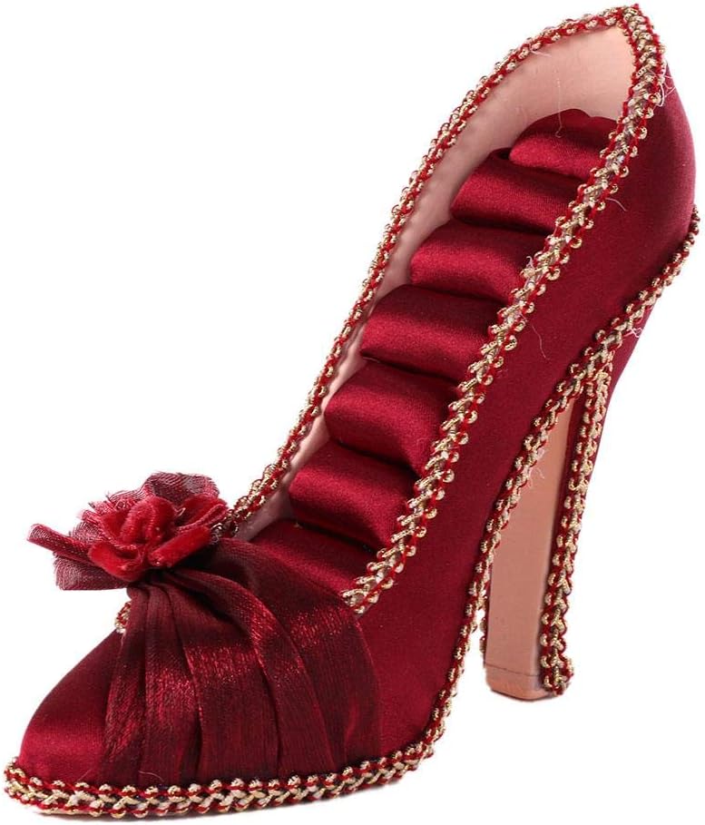 Pongnas Jewelry Stand, Pendant Necklace Earrings Bracelet Ring Shoes Dress Jewelry Model Display Stand (Wine red high heels)