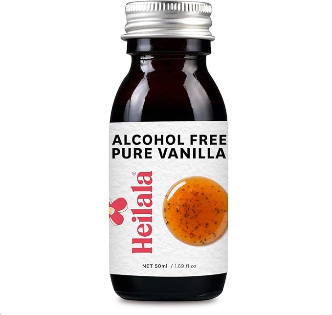 HEILALA Alcohol Free Pure Vanilla Extract With Vanilla Bean Seeds