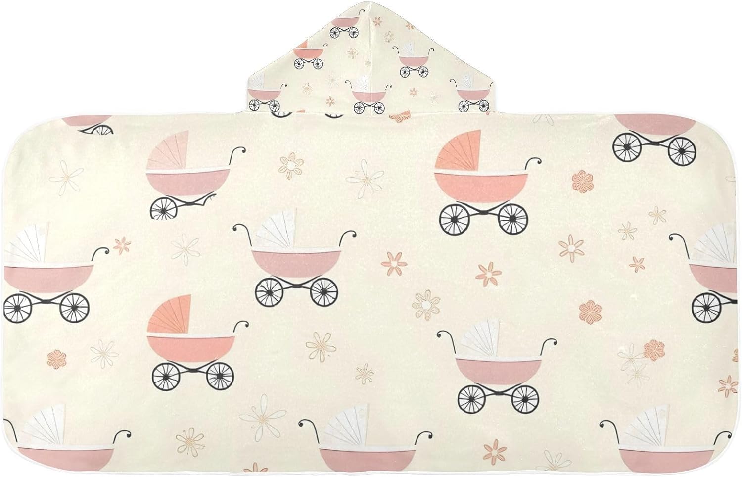 Hooded Towel Kids' Car Prints Soft Cotton Hooded Towel Wearable/Bath/Towel Wrap- Ideal for Pool, Swim and Beach Features, 50" x 23.5"