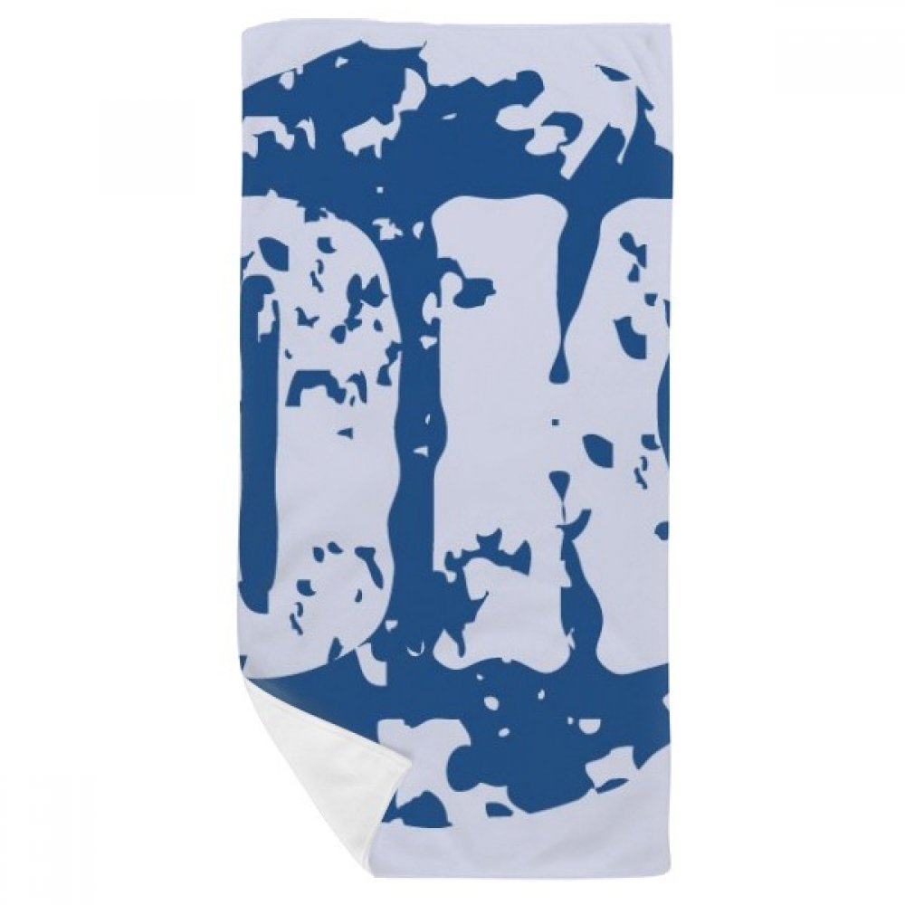 Serviette de bain douce multicolore motif Ok drap de toilette 35x70