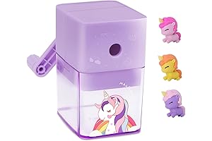 Unicorn Pencil Sharpener and Erasers for Kids, Cute Pencil Sharpener for Classroom,...