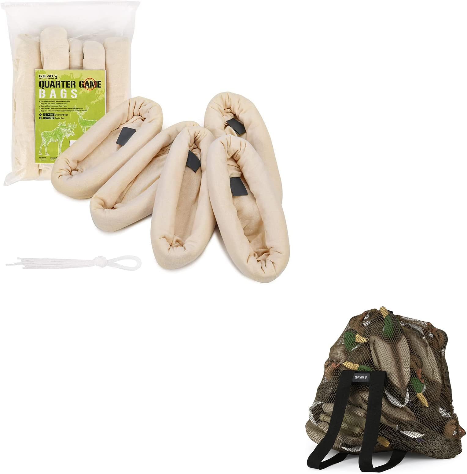 GearOZ 5 Packs Game Bags Bundle with 1-Pack Duck Decoy Bag