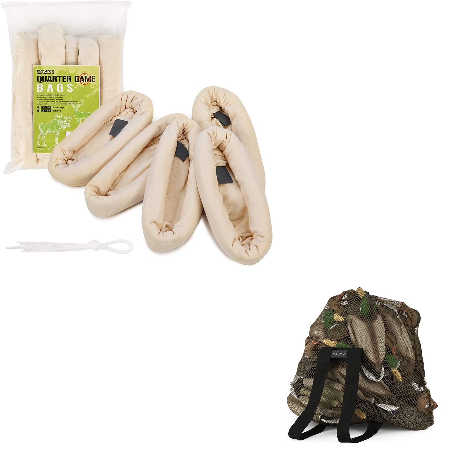 GearOZ 5 Packs Game Bags Bundle with 1-Pack Duck Decoy Bag